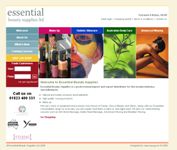 Example of our Web-Design UK online ecommerce web site we designed for Essential Beauty Supplies