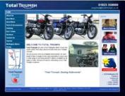 Example of the online car stock list bespoke web site for Total Triumph, near Taunton